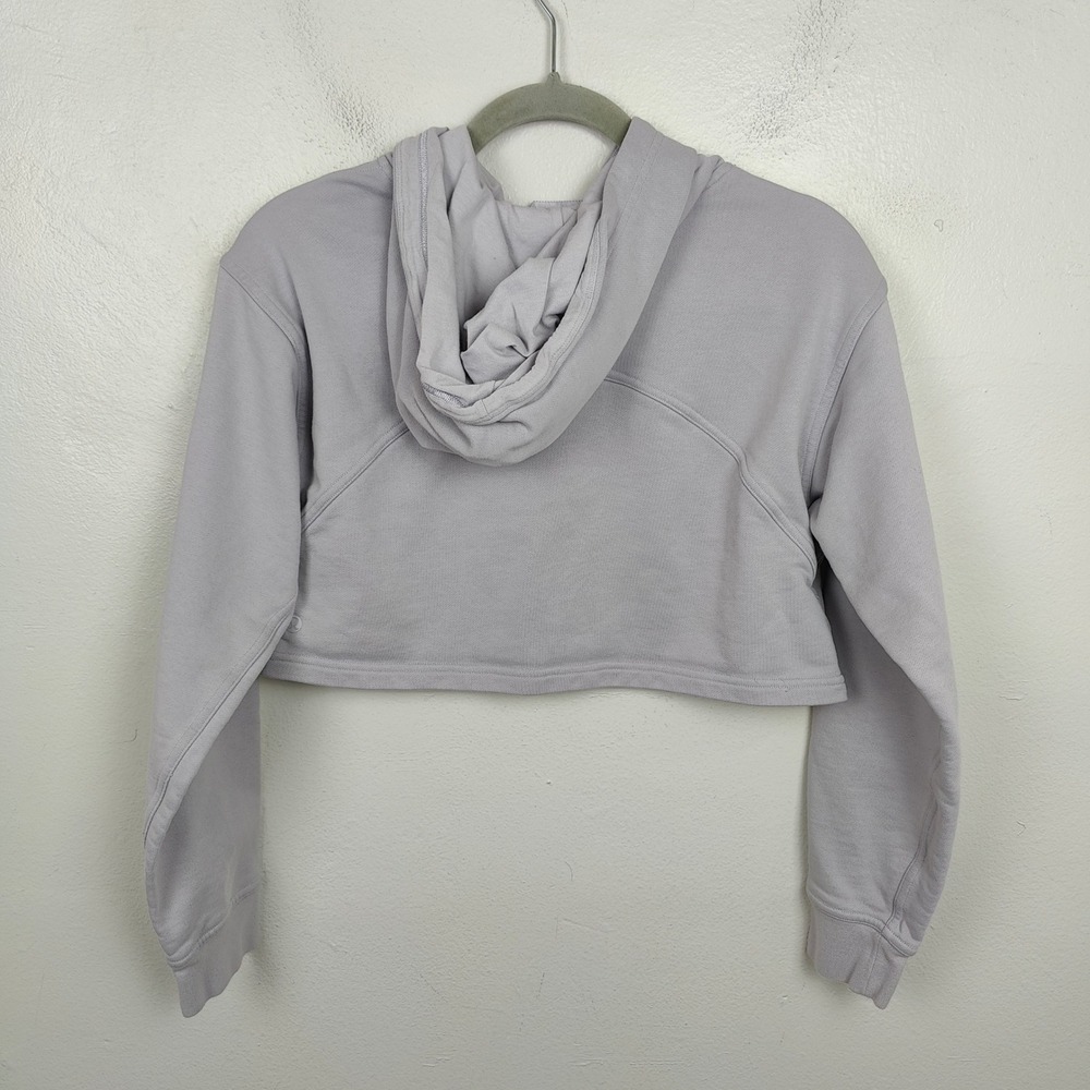 Lululemon All Yours Cropped Hoodie Womens Small Iced Iris Lavender Purple Lounge - Picture 7 of 9